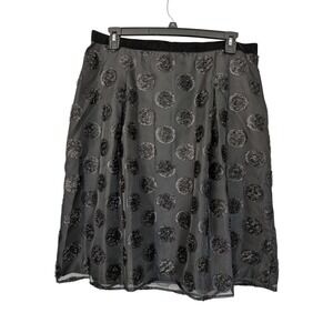 RSVP byTalbots Plus Lurex Sparkcle Clip‎ Dot Skirt Party Size 16W Black NWT $169